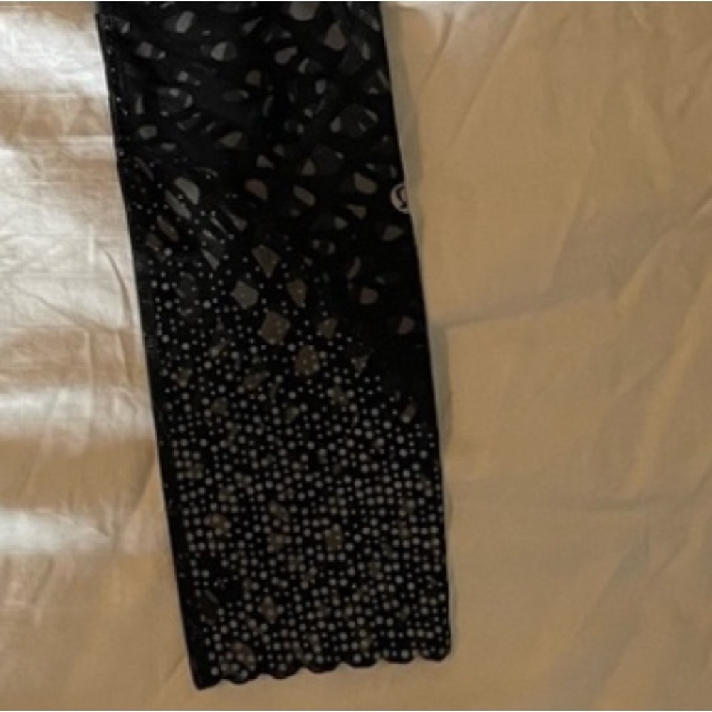 🍋LULULEMON🍋 Tights Stuff Tights Black Patterned Conpression Leggings